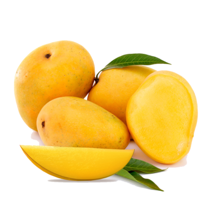 "Image: Fresh, ripe mangoes on a table, showcasing their vibrant yellow-orange flesh and juicy texture. 🥭🌿 #Mango #FreshProduce"