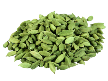 "Image: Close-up of premium cardamom pods in a bowl, showcasing their small green pods and aromatic fragrance. 🌿✨ #Cardamom #AromaticSpices"